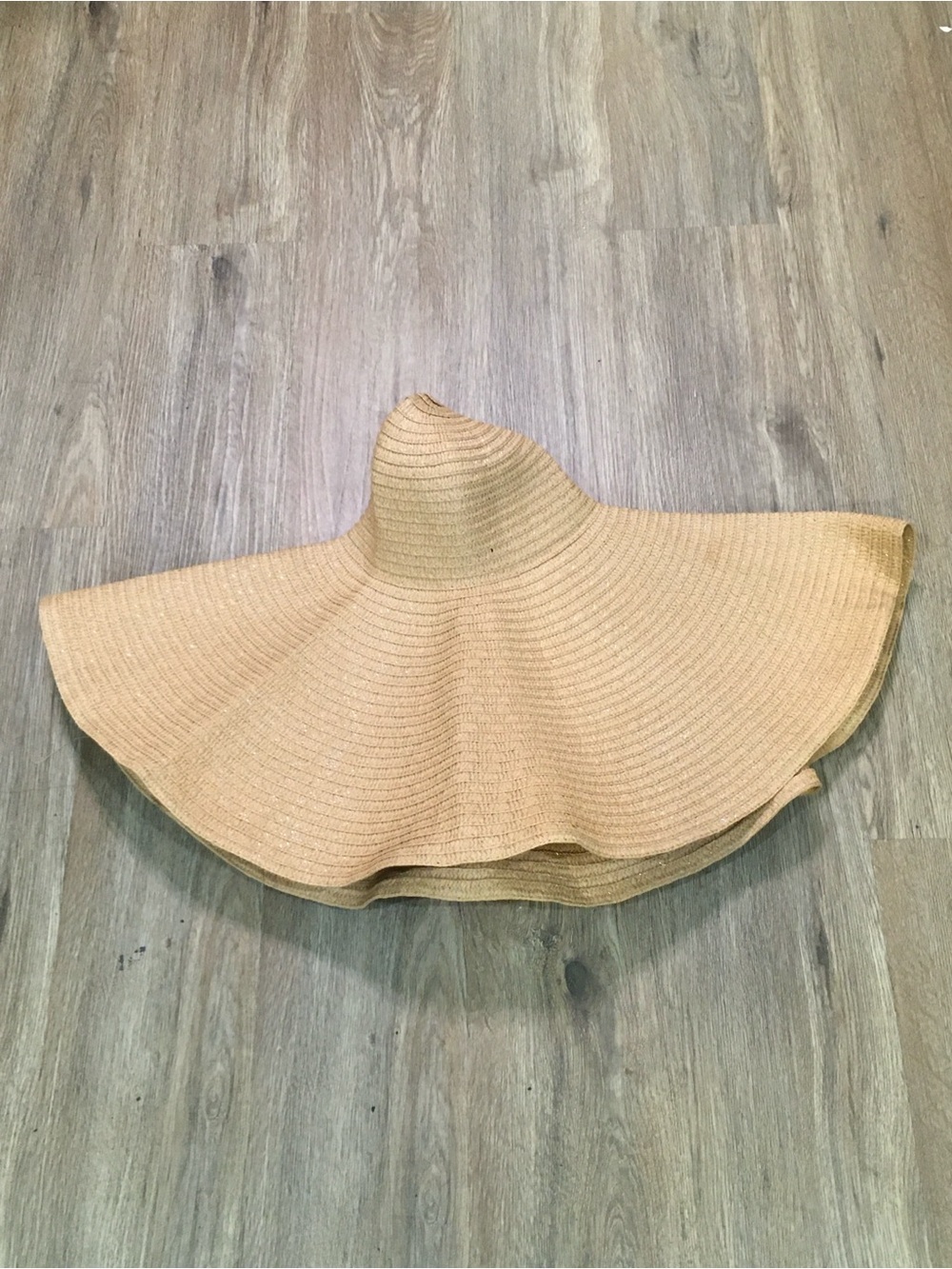 Xtra large Wide-Brim Straw Sun Hat in Natural Tan